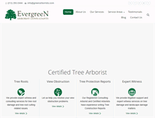Tablet Screenshot of greenarborists.com